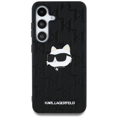 Etui na Samsung Galaxy S25 S931, Karl Lagerfeld, Monogram Choupette's Head, Czarne