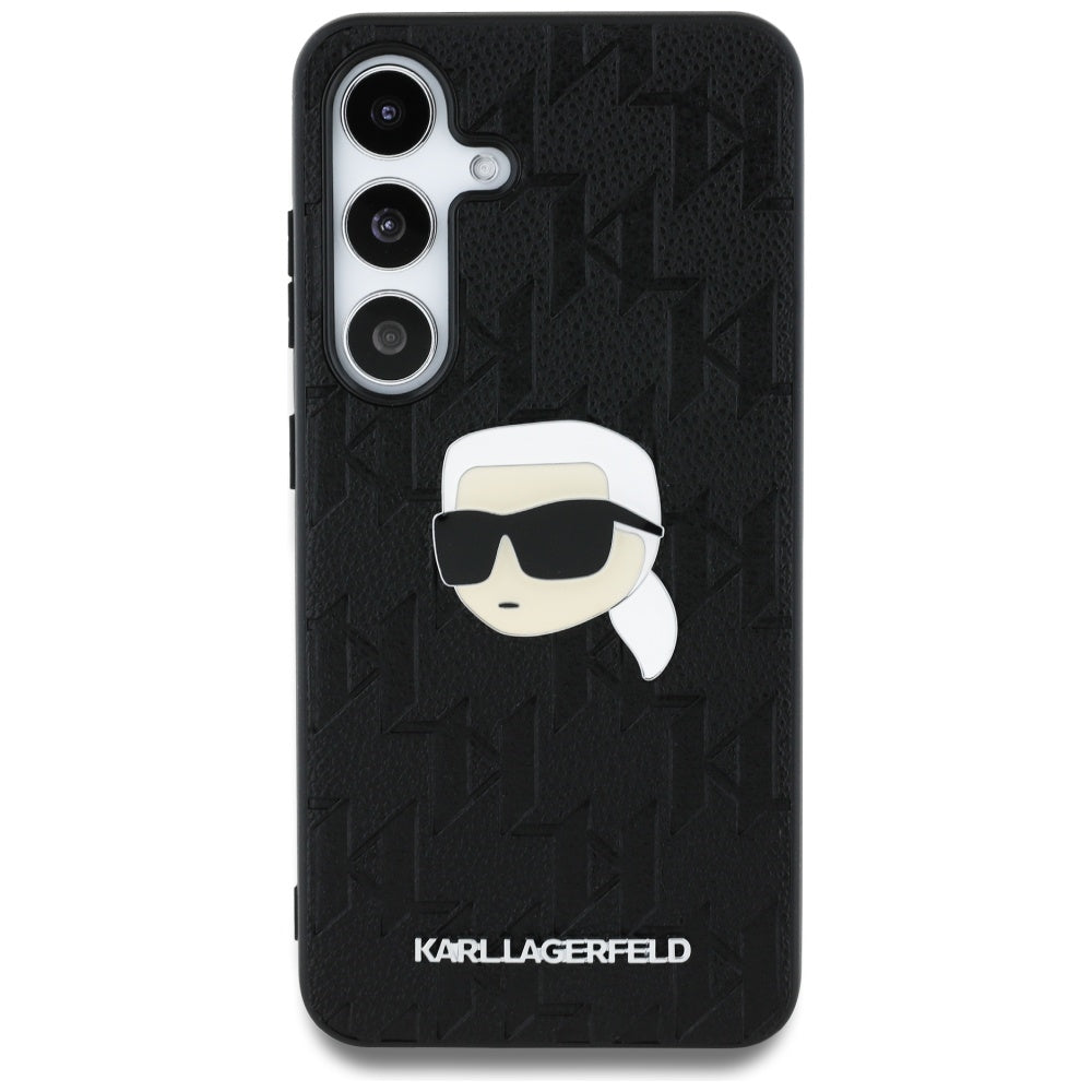 Etui na Samsung Galaxy S25 S931, Karl Lagerfeld, Monogram Karl's Head, Czarne