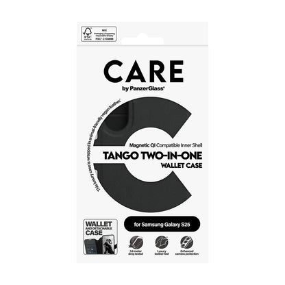 Etui do Samsung Galaxy S25 S931, PanzerGlass, Care Feature Tango Two-in-One, Czarne