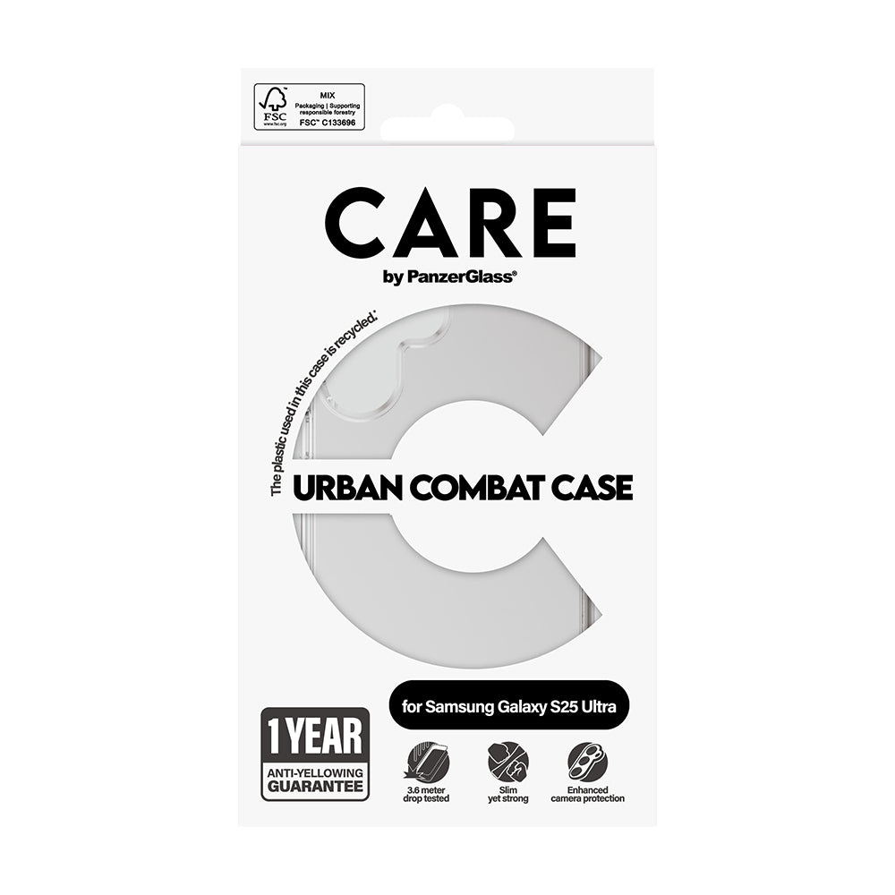 Etui na Samsung Galaxy S25 S931, PanzerGlass, Care Urban Combat, Przezroczyste