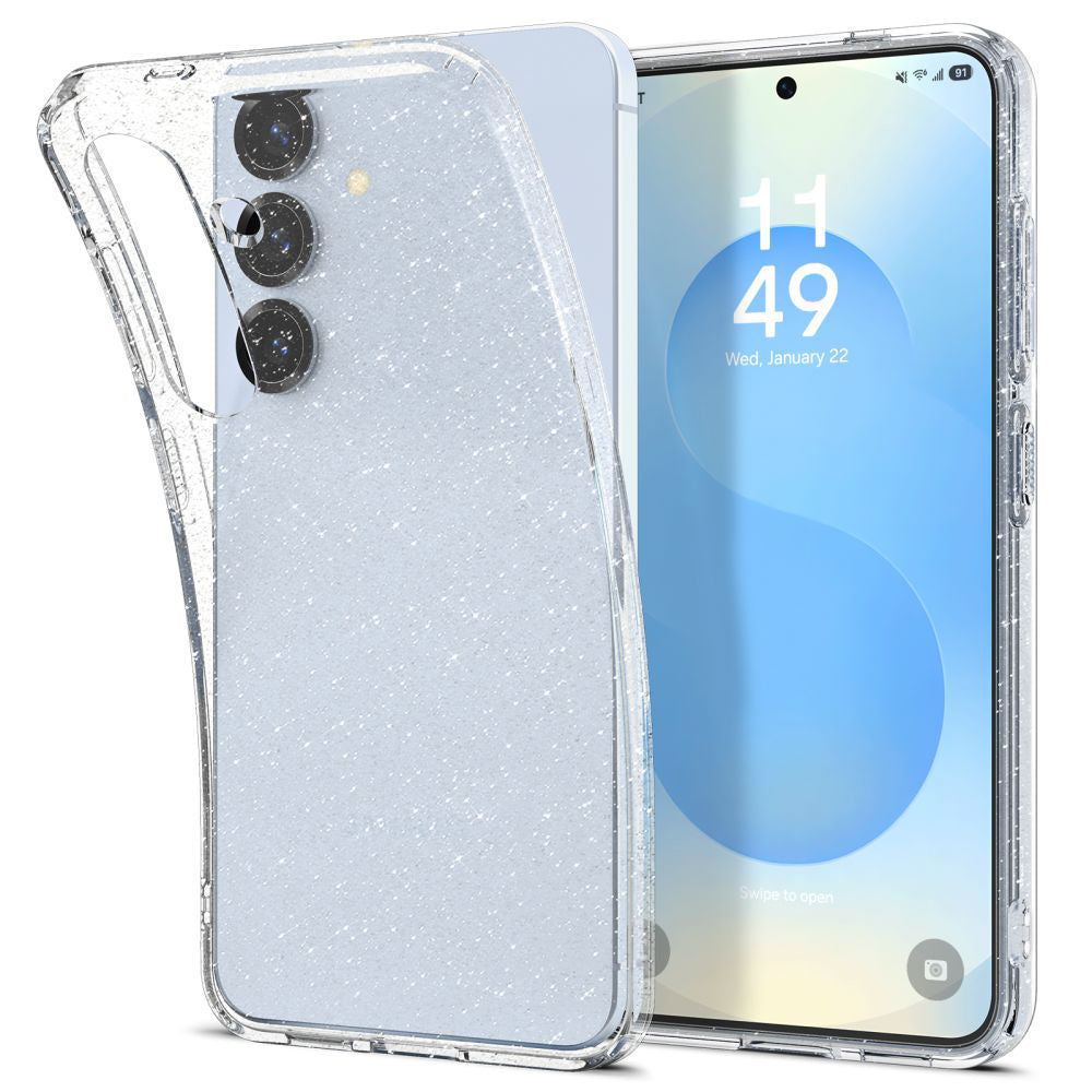 Etui do Samsung Galaxy S25 S931, Spigen, Liquid Crystal Glitter, Przezroczyste ACS08997