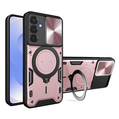 Etui na Samsung Galaxy S25 S931, Techsuit, CamGuard Pro, Różowo-Złote