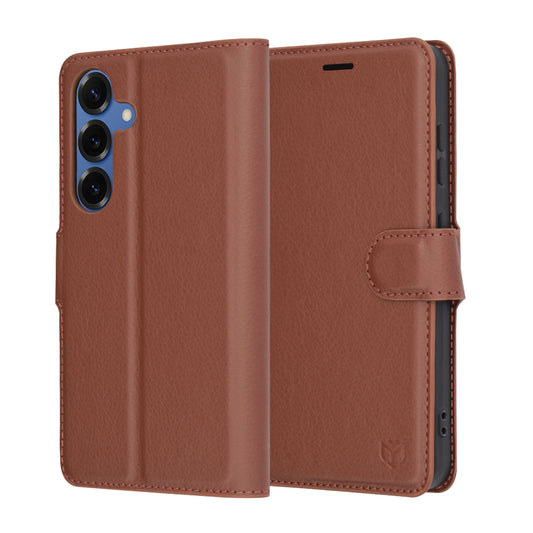Etui na Samsung Galaxy S25 S931, Techsuit, Leather Folio, Brązowy