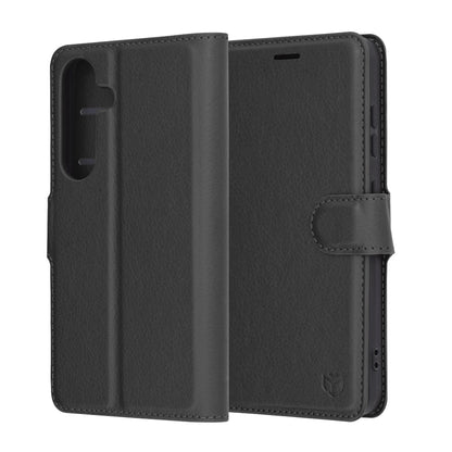 Case for Samsung Galaxy S25 S931, Techsuit, Leather Folio, Black