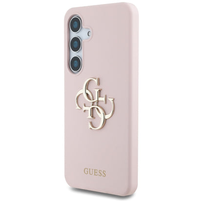 Etui na Samsung Galaxy S25 Ultra S938, Guess, 4G Grained Big and Classic Logo, Różowy