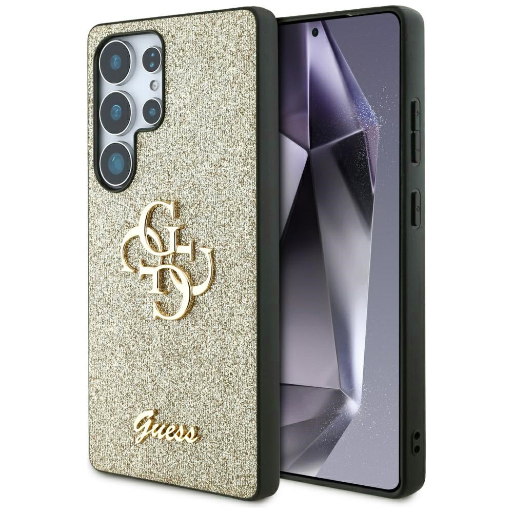 Case for Samsung Galaxy S25 Ultra S938, Guess, Glitter Big 4G Script, Gold