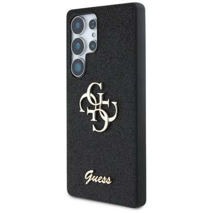 Etui na Samsung Galaxy S25 Ultra S938, Guess, Glitter Big 4G Script, Czarne
