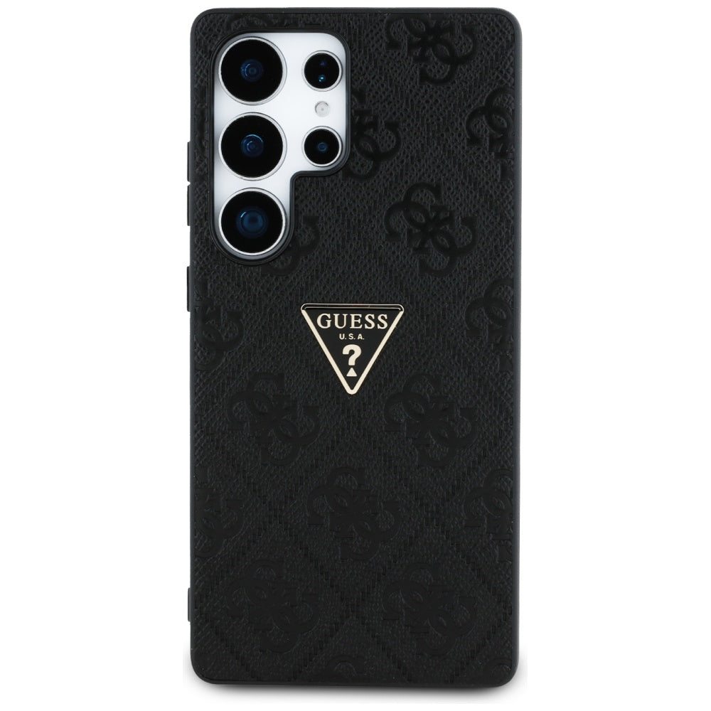Etui na Samsung Galaxy S25 Ultra S938, Guess, Grained Hot Stamp 4G Triangle, Czarne