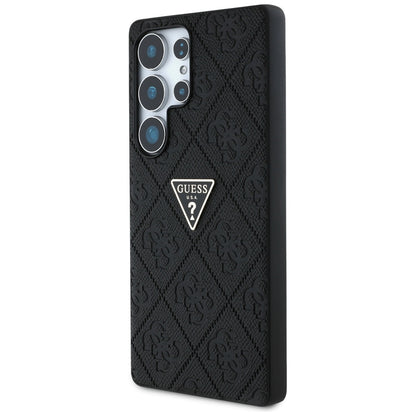 Etui na Samsung Galaxy S25 Ultra S938, Guess, Grained Hot Stamp 4G Triangle, Czarne