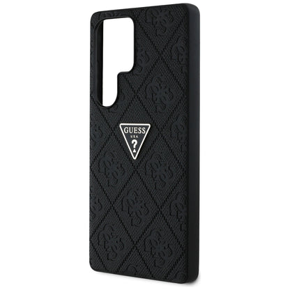 Etui na Samsung Galaxy S25 Ultra S938, Guess, Grained Hot Stamp 4G Triangle, Czarne