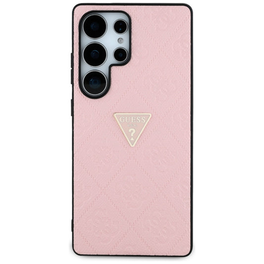 Etui na Samsung Galaxy S25 Ultra S938, Guess, Grained Hot Stamp 4G Triangle, Różowy