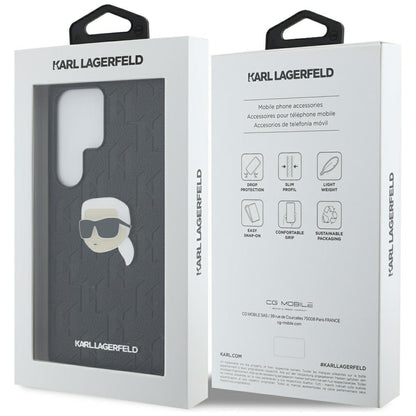 Etui na Samsung Galaxy S25 Ultra S938, Karl Lagerfeld, Monogram Karl's Head, Czarne