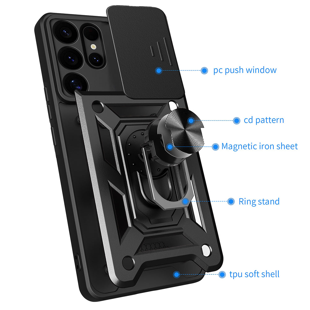 Case for Samsung Galaxy S25 Ultra S938, Techsuit, CamShield, Black