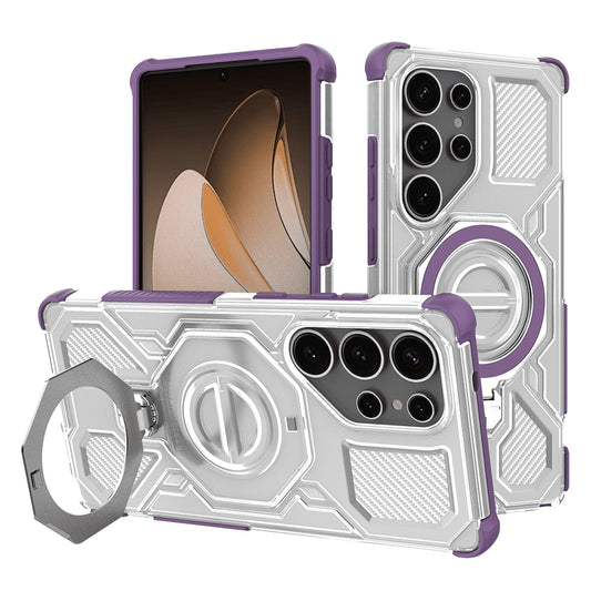 Etui na Samsung Galaxy S25 Ultra S938, Techsuit, Carbon Shield Pro, Fioletowy