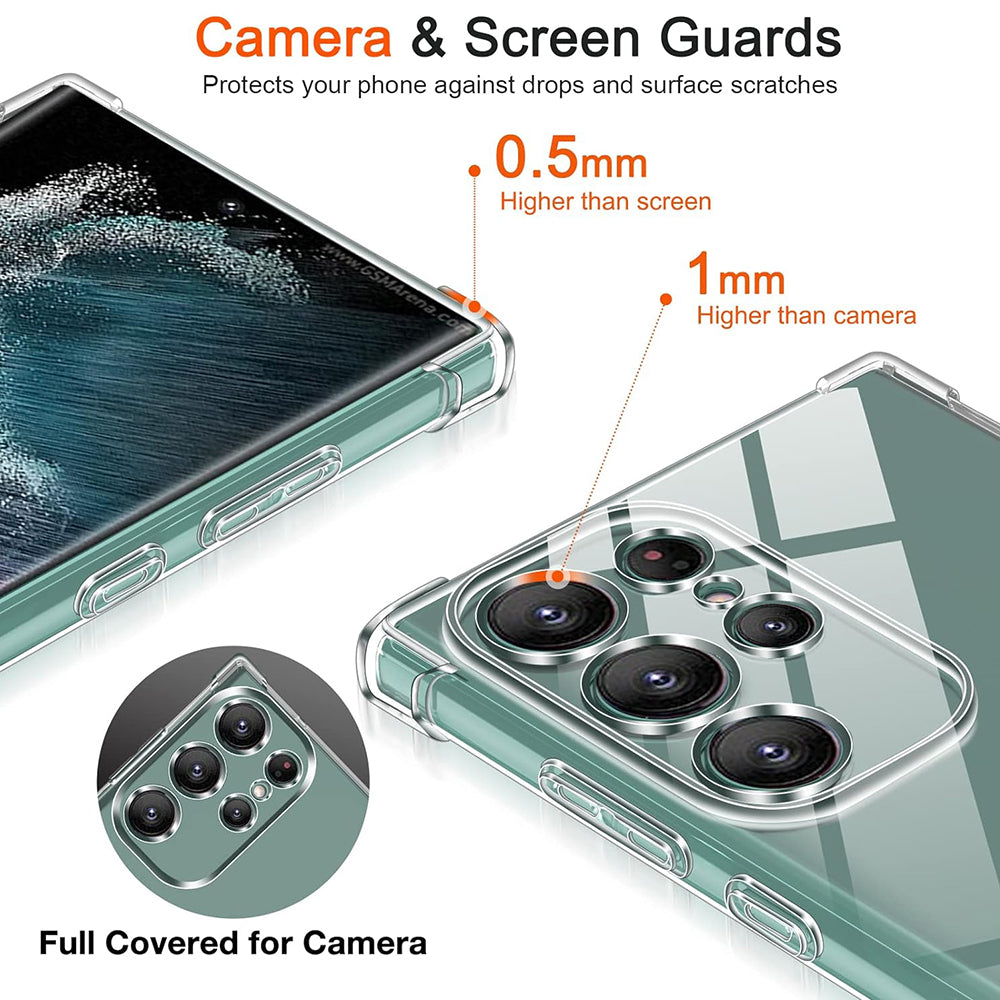Case for Samsung Galaxy S25 Ultra S938, Techsuit, Shockproof Clear, Transparent