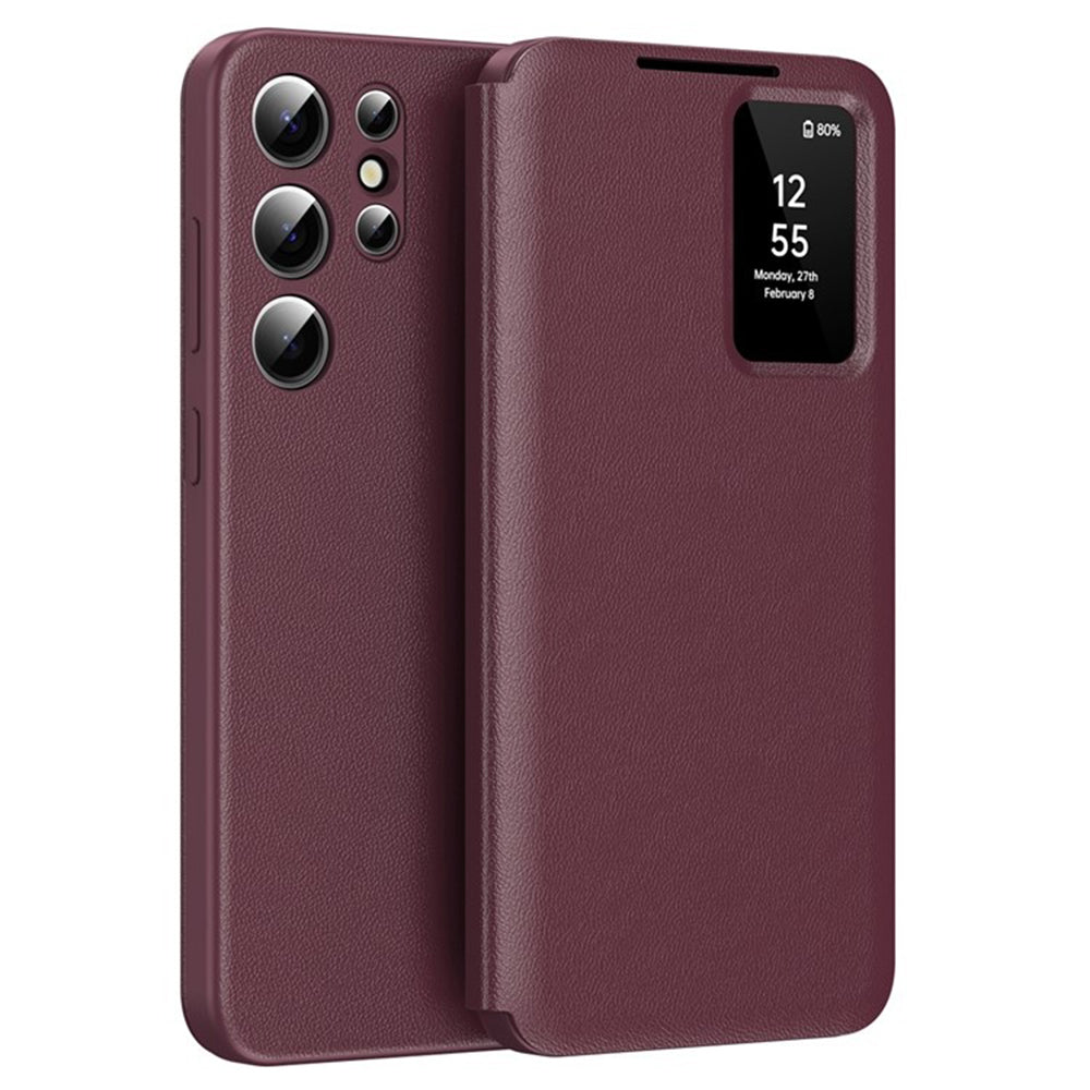Etui na Samsung Galaxy S25 Ultra S938, Techsuit, SmartView, Czerwony