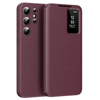 Etui na Samsung Galaxy S25 Ultra S938, Techsuit, SmartView, Czerwony
