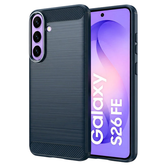 Etui na Samsung Galaxy S26 FE / S25 FE, Techsuit, Carbon, Niebieskie