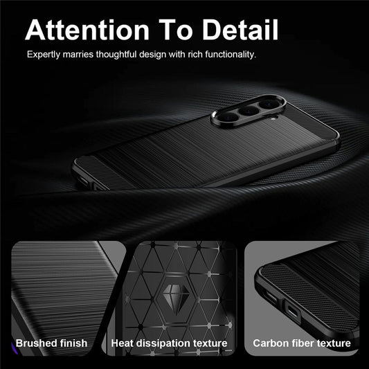 Etui na Samsung Galaxy S26 FE / S25 FE, Techsuit, Carbon, Niebieskie