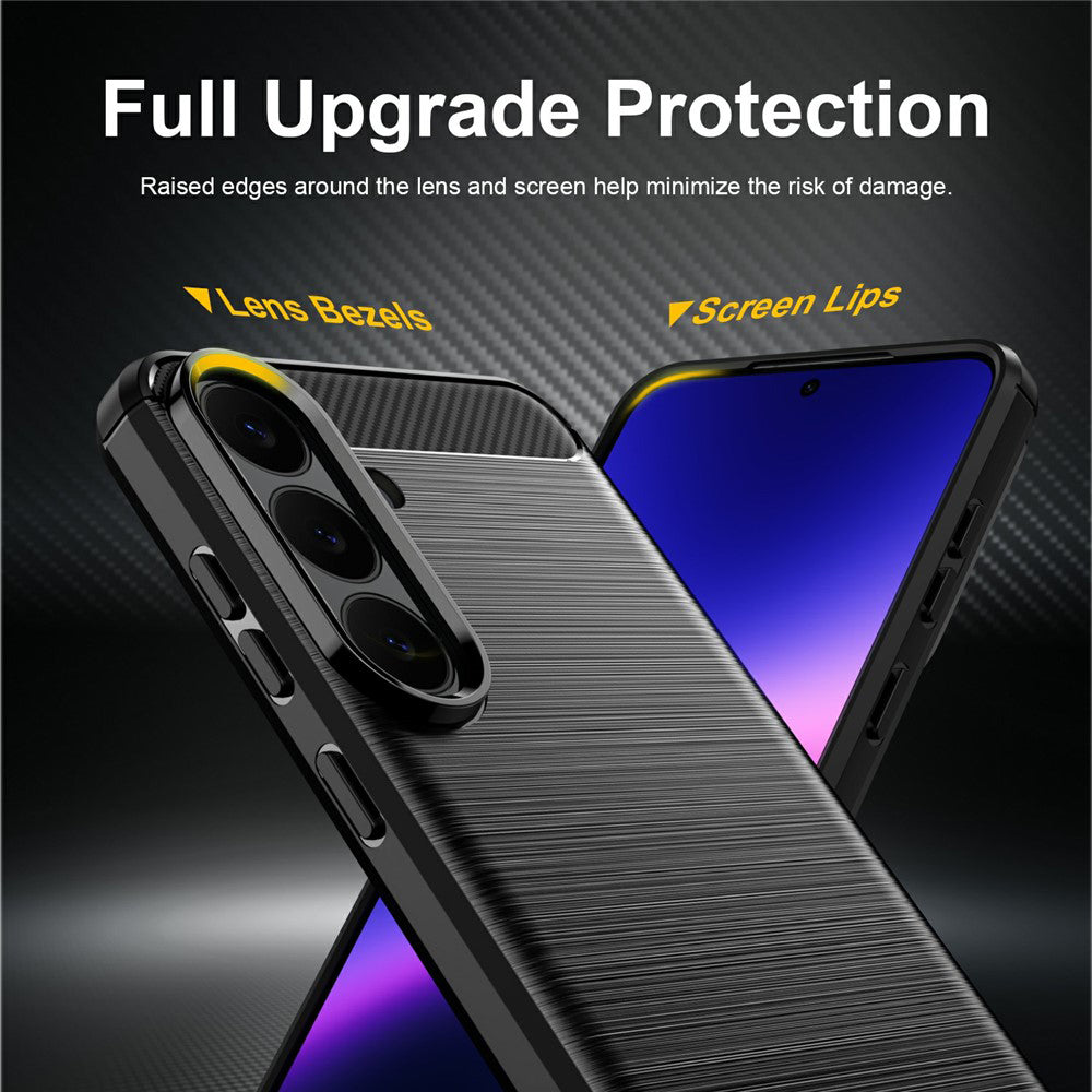 Etui na Samsung Galaxy S26 FE / S25 FE, Techsuit, Carbon, Niebieskie