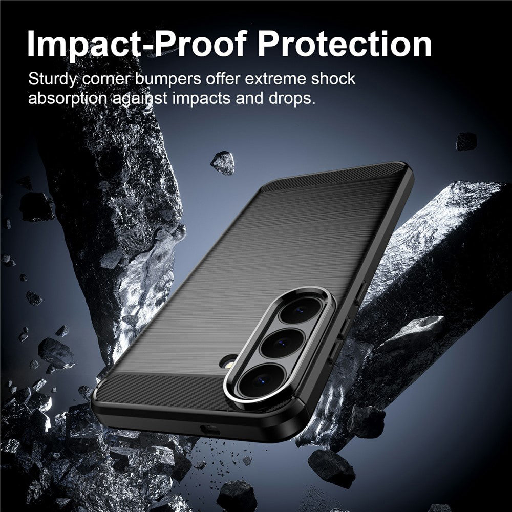 Etui na Samsung Galaxy S26 FE / S25 FE, Techsuit, Carbon, Niebieskie