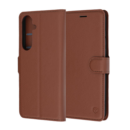 Etui na Samsung Galaxy S26 FE / S25 FE, Techsuit, Leather Folio, Brązowe
