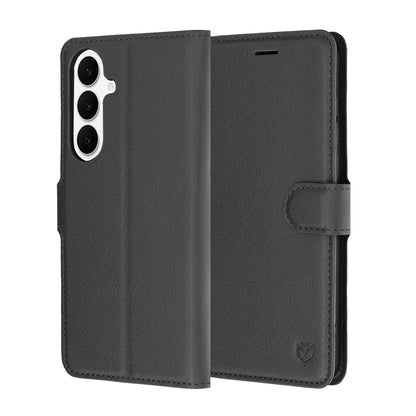 Etui na Samsung Galaxy S26 FE / S25 FE, Techsuit, Leather Folio, czarne