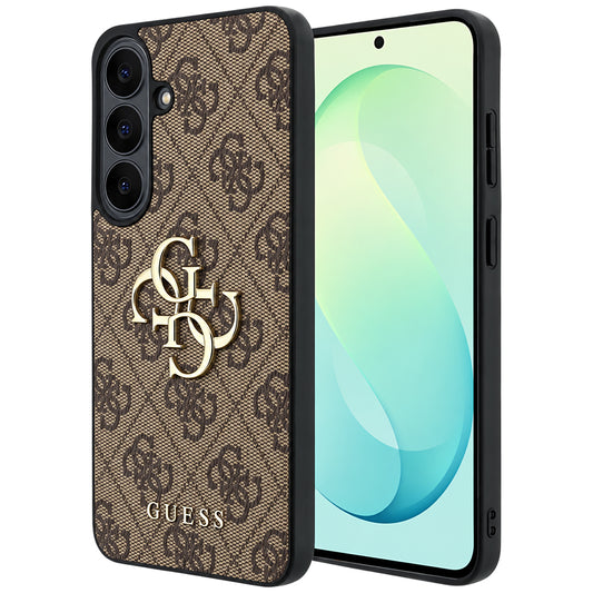 Etui na Samsung Galaxy S26 FE S741, Guess, 4G Metal Logo, Brązowy