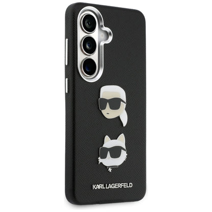 Etui na Samsung Galaxy S26 Plus S947, Karl Lagerfeld, Saffiano Karl & Choupette's Head Pin, Czarne