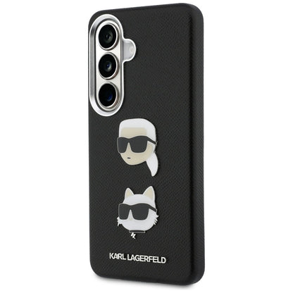 Etui na Samsung Galaxy S26 Plus S947, Karl Lagerfeld, Saffiano Karl & Choupette's Head Pin, Czarne