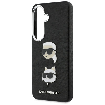 Etui na Samsung Galaxy S26 Plus S947, Karl Lagerfeld, Saffiano Karl & Choupette's Head Pin, Czarne