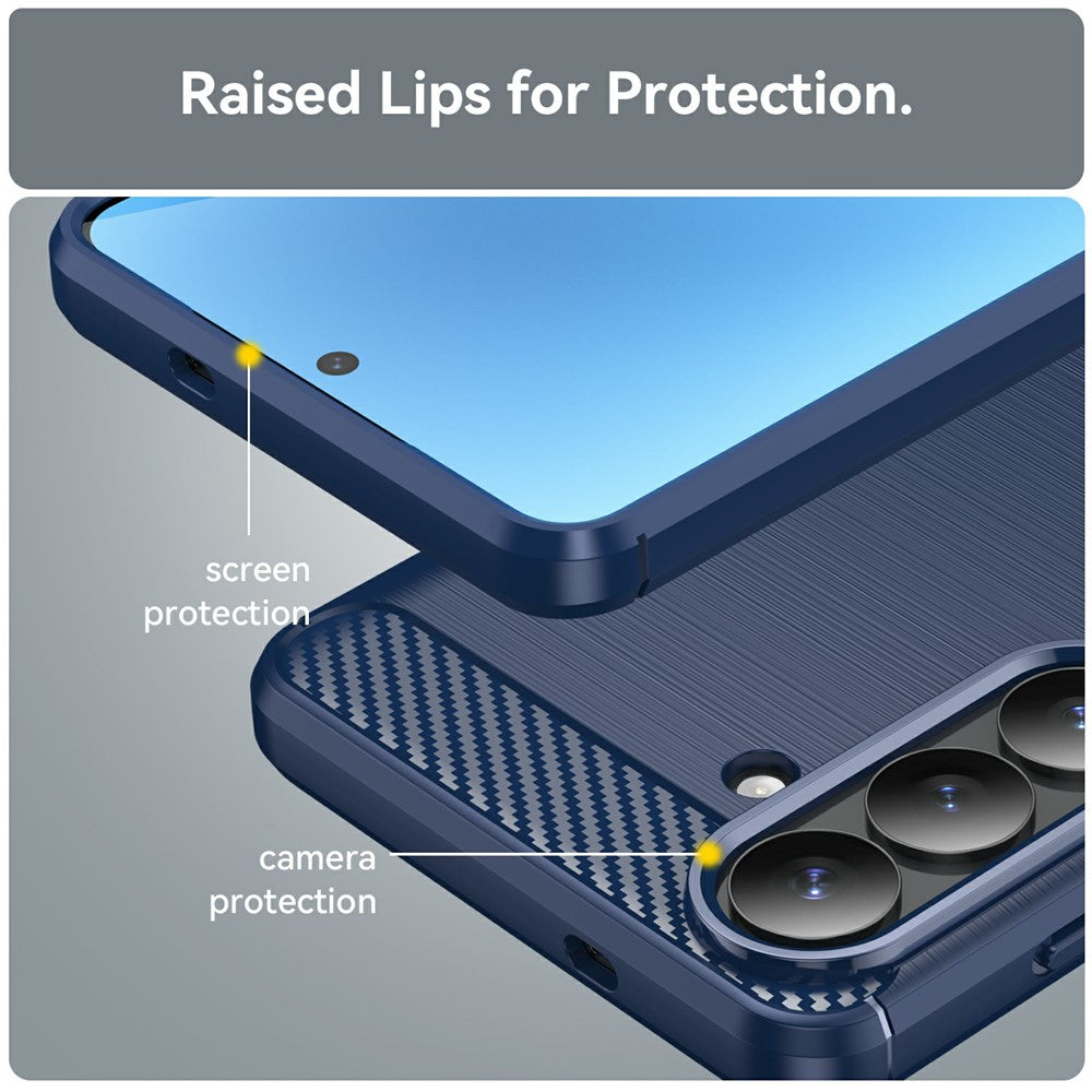 Etui na Samsung Galaxy S26 Plus, Techsuit, Carbon, Niebieskie