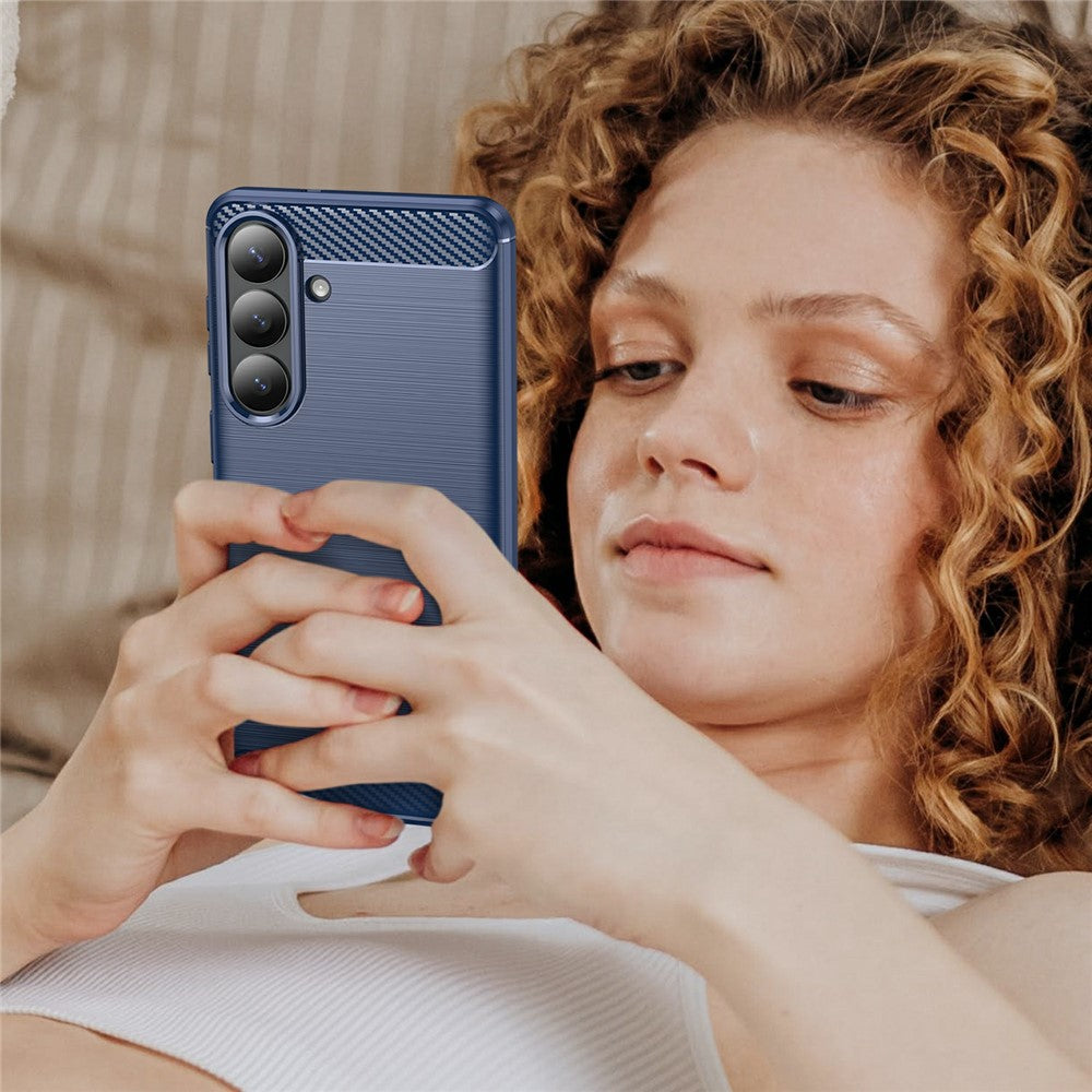 Etui na Samsung Galaxy S26 Plus, Techsuit, Carbon, Niebieskie