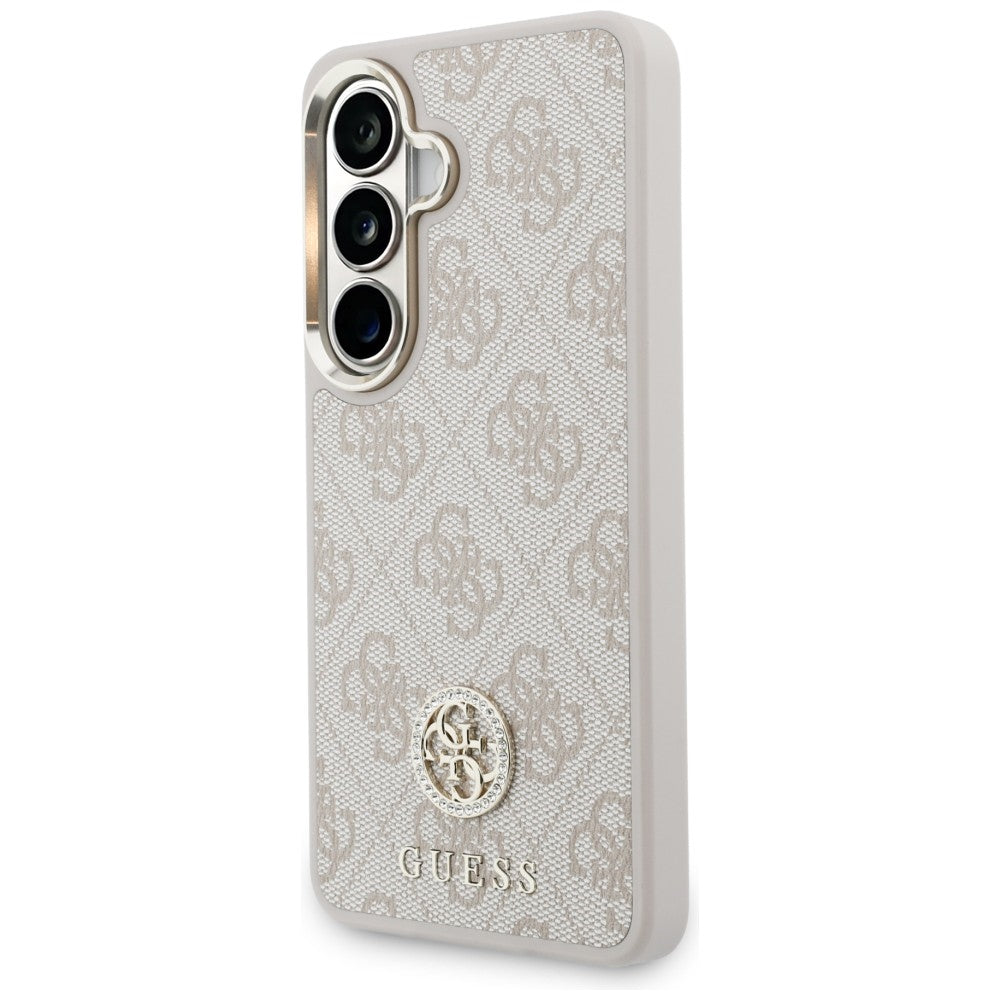 Etui na Samsung Galaxy S26 S942, GUESS, 4G Big Rhinestone Triangle Strap, Różowy
