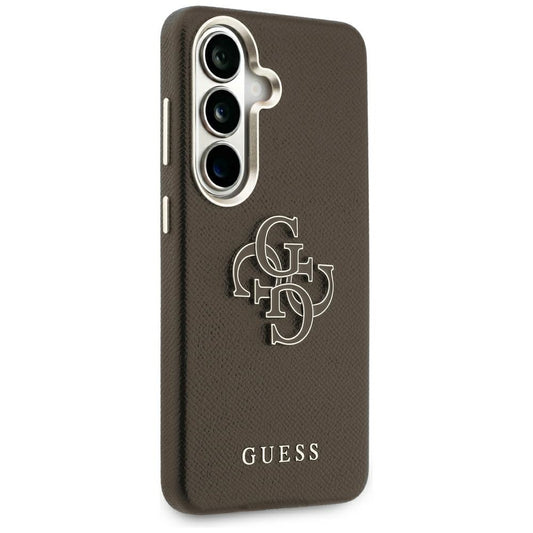 Etui na Samsung Galaxy S26 S942, Guess, 4G Grained Big and Classic Logo, Brązowy