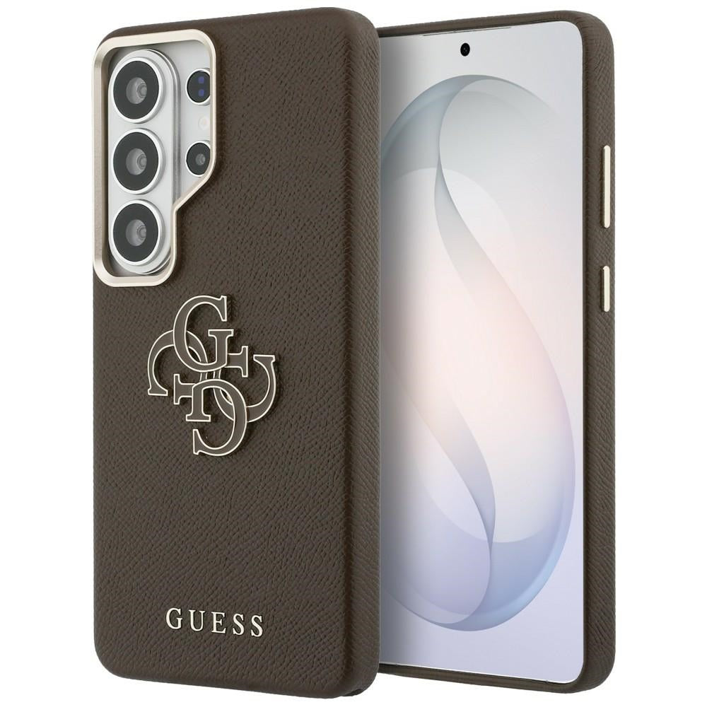 Etui na Samsung Galaxy S26 Ultra S948, Guess, 4G Grained Big and Classic Logo, Brązowy
