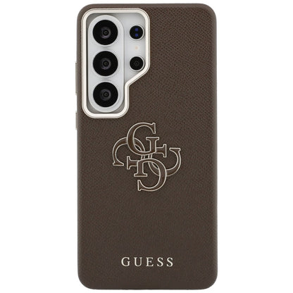Etui na Samsung Galaxy S26 Ultra S948, Guess, 4G Grained Big and Classic Logo, Brązowy