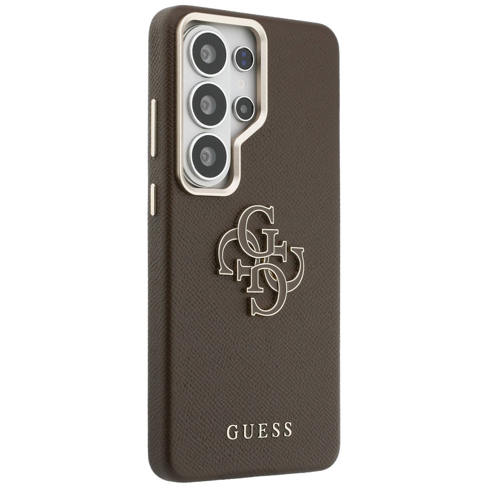 Etui na Samsung Galaxy S26 Ultra S948, Guess, 4G Grained Big and Classic Logo, Brązowy
