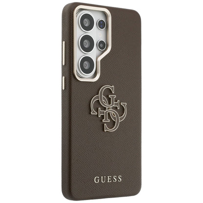 Etui na Samsung Galaxy S26 Ultra S948, Guess, 4G Grained Big and Classic Logo, Brązowy