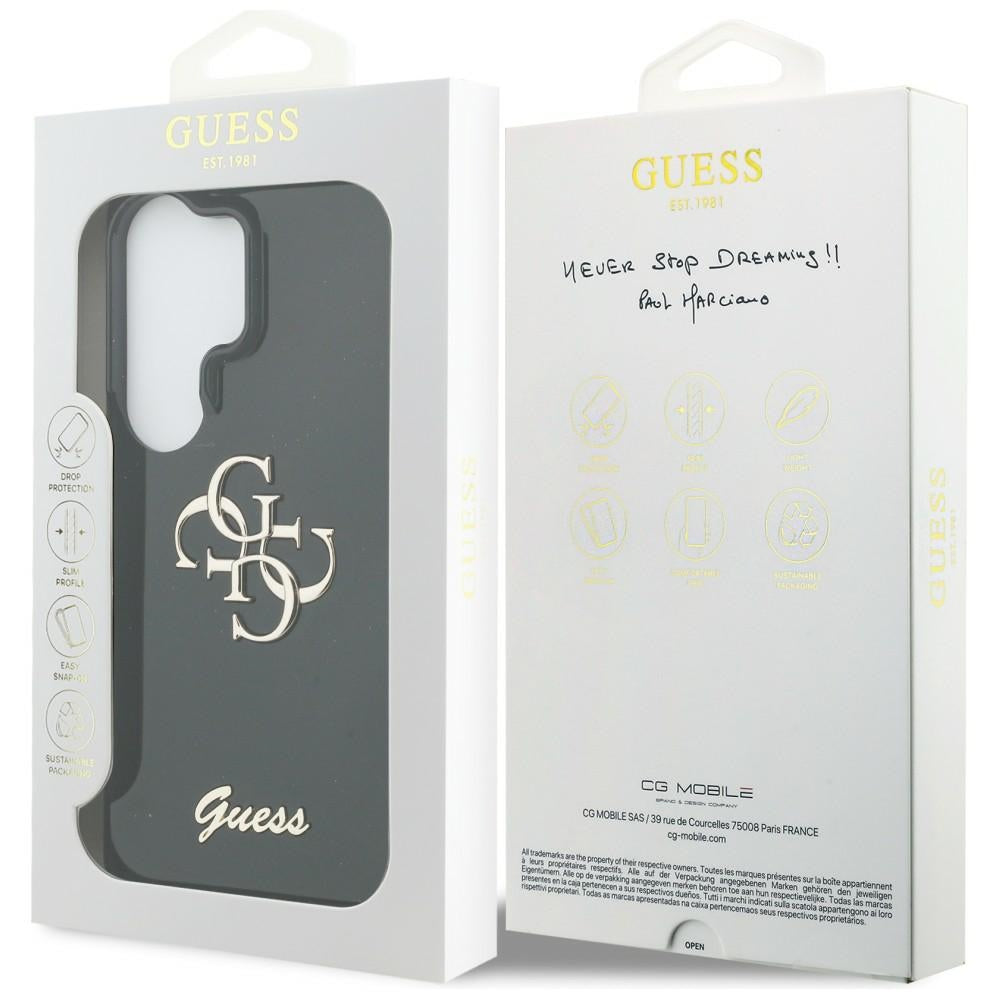 Etui na Samsung Galaxy S26 Ultra S948, Guess, IML Big Metal 4G Script, Czarne