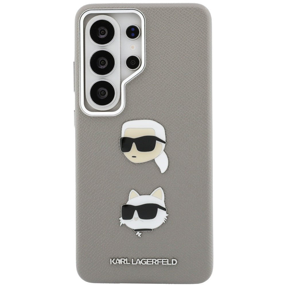 Etui na Samsung Galaxy S26 Ultra S948, Karl Lagerfeld, Saffiano Karl & Choupette's Head Pin, Szare