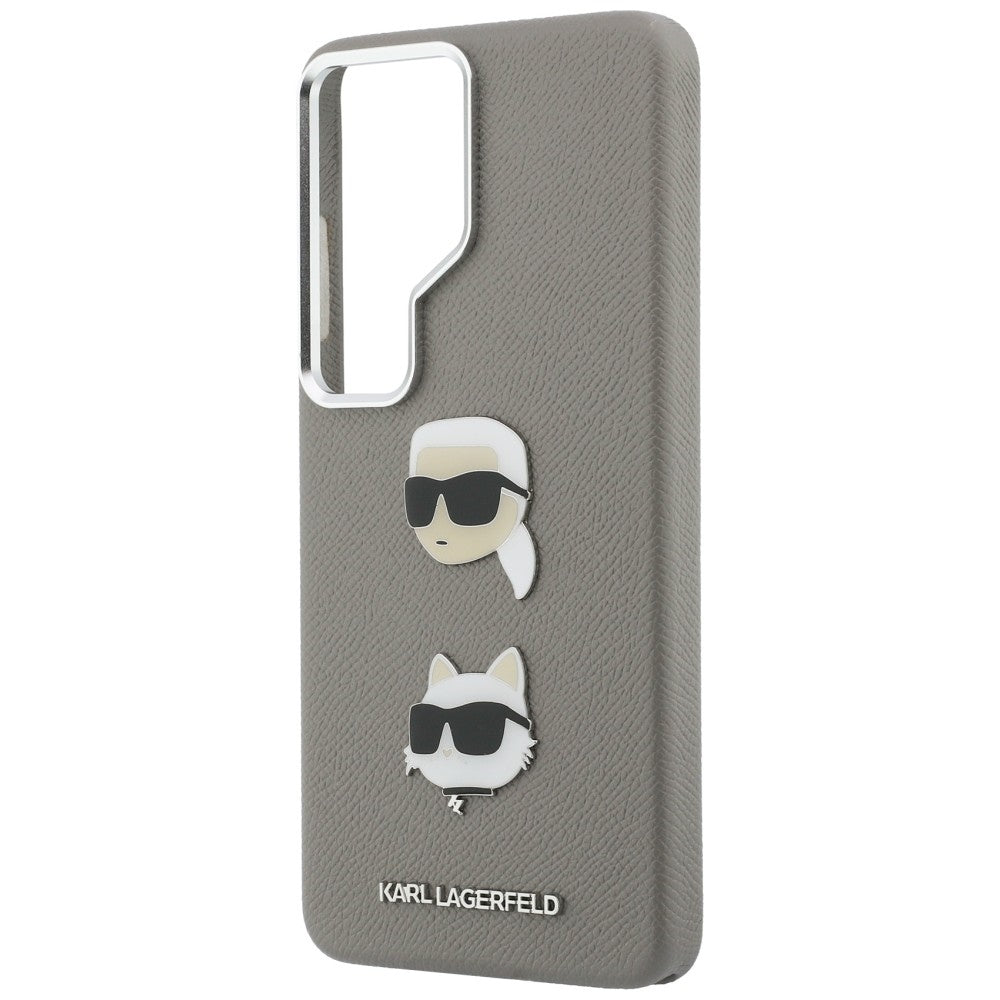 Etui na Samsung Galaxy S26 Ultra S948, Karl Lagerfeld, Saffiano Karl & Choupette's Head Pin, Szare