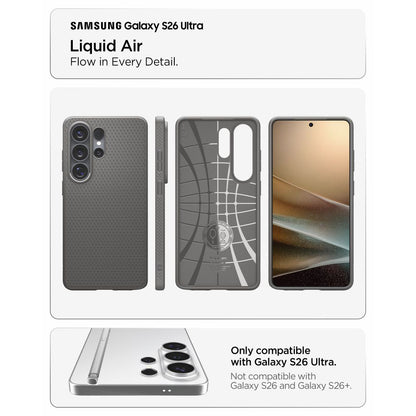 Etui na Samsung Galaxy S26 Ultra S948, Spigen, Liquid Air, Szare ACS11205