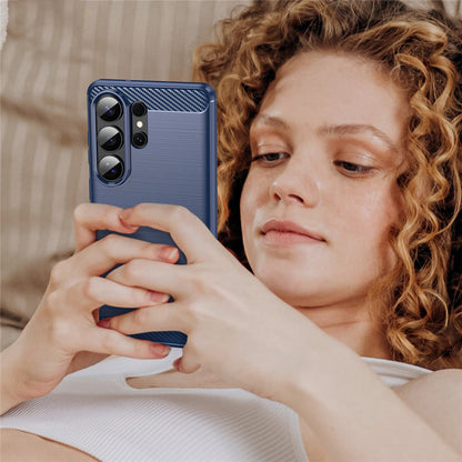 Etui na Samsung Galaxy S26 Ultra, Techsuit, Carbon, Niebieskie