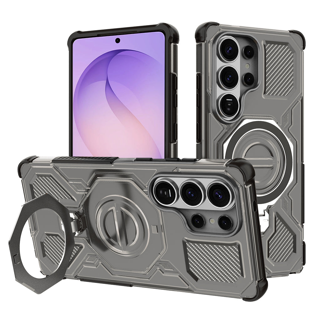 Etui na Samsung Galaxy S26 Ultra, Techsuit, Carbon Shield Pro, Kolor dymny.