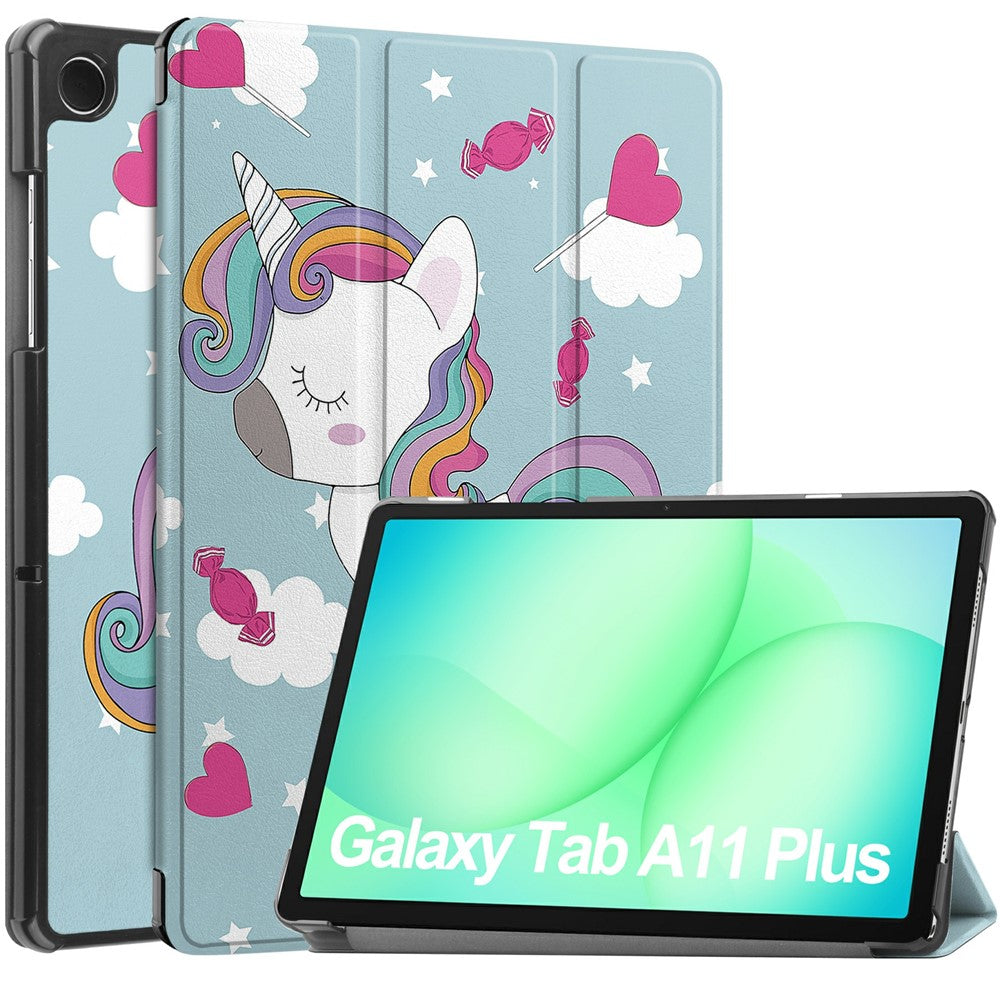 Etui na Samsung Galaxy Tab A11+ / Tab A9+, Techsuit, FoldPro Unicorn, wielokolorowe