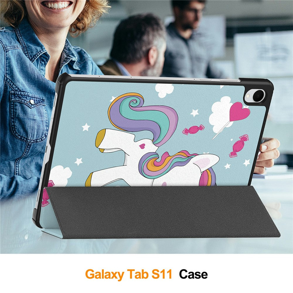Etui na Samsung Galaxy Tab S11, Techsuit, FoldPro Unicorn, Wielokolorowe