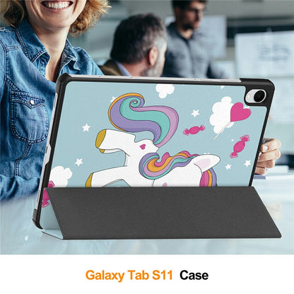 Etui na Samsung Galaxy Tab S11, Techsuit, FoldPro Unicorn, Wielokolorowe