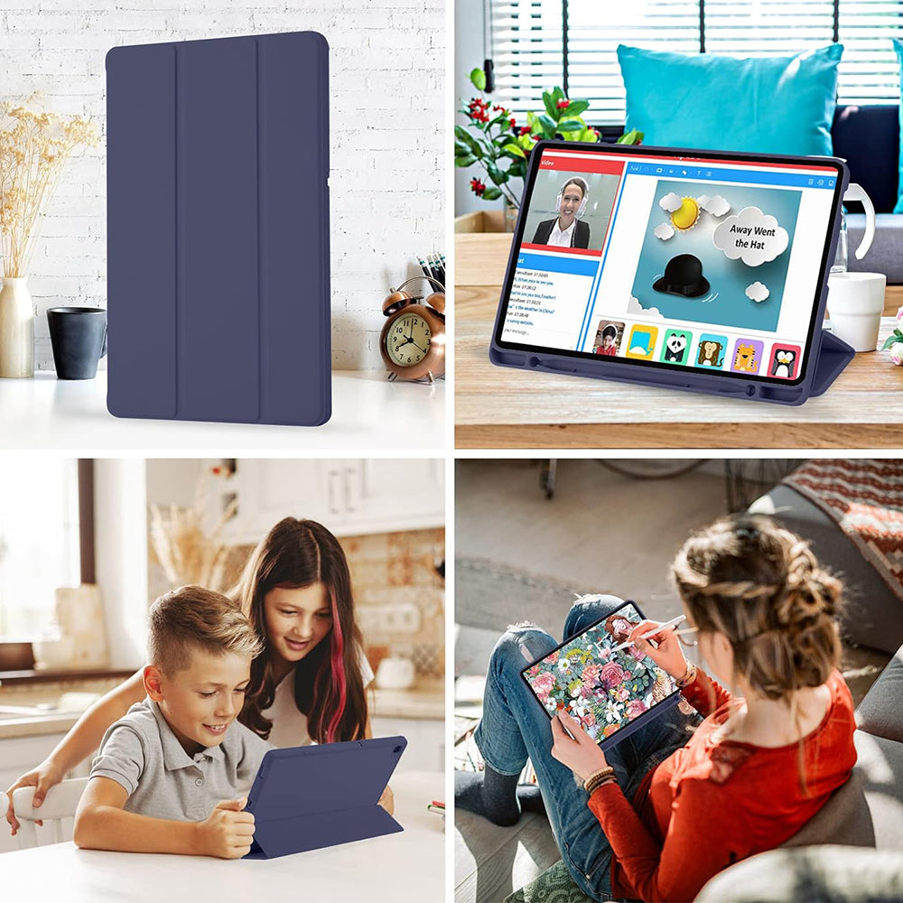 Etui na Samsung Galaxy Tab S6 Lite (2024) / Tab S6 Lite (2022) / Tab S6 Lite (2020), Techsuit, Flex Trifold, Granatowy