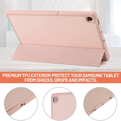 Etui na Samsung Galaxy Tab S6 Lite (2024) / Tab S6 Lite (2022) / Tab S6 Lite (2020), Techsuit, Flex Trifold, Różowe